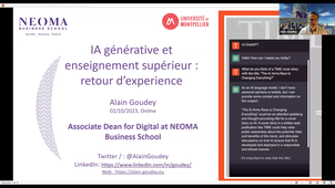 Replay Atelier expert - Retour d'expériences de l'intégration des IA générative dans l'enseignement supérieur.