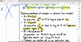 Algèbre 2 / Cours sur les projections