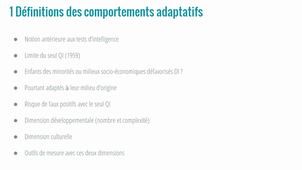 Outils d'évaluation du fonctionnement adaptatif – E. PERNON, Psychologue