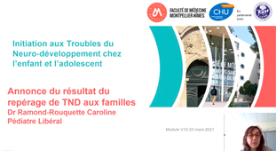 Annonce du résultat du repérage de TND aux familles – C. ROUQUETTE, Pédiatre