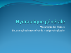 Relation fondamentale de la statique des fluides
