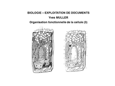 BIOLOGIE - EXPLOITATION DE DOCUMENTS :  Organisation fonctionnelle de la cellule - 3ème Partie 'La membrane de la cellule'