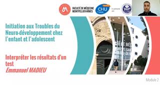 Interpréter les résultats d'un test - E. MADIEU, Psychomotricien