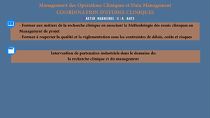 Présentation parcours Coordination des Essais Cliniques (Master INGS)