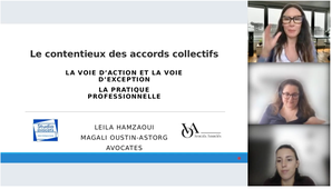 Prat. pro. contentieux accord collectif - M. OUSTIN-ASTORG et L. HAMZAOUI