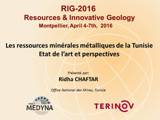 Resources & Innovative Geology 2016 : Ridha Chaftar