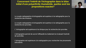 DFASM1 MIC 02/12/2020 Indications de l'imagerie en pathologie ostéo-articulaire. Stratégie bénéfice risque (imagerie anatomie des structures)	Pr Catherine Cyteval