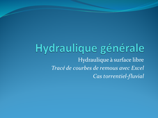 Résolution de courbe de remous torrentielle-fluviale
