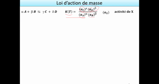 Video 5 - Partie 1- Chapitre 4 - Loi d'action de masse dans l'eau