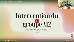 Service Sanitaire - Journée restitution - J1 matin - DFG Sc Médicales 2 - Groupe A-B-C