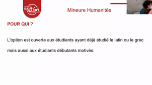 Journée d'information PASS 17/01/22 (11h - 12h Humanités salle 207)