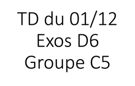 TD HLPH101 groupe C5 01/12 15h00