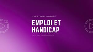 Forum Emploi Université | 2024 | Replay table ronde | Emploi & handicap