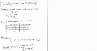 Calcul des probabilités d'appartenance dans le MLC