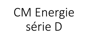 CM HLPH101 Energie série D