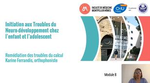 Exemples de prise en charge de la dyscalculie – K. FERRANDIS, Orthophoniste