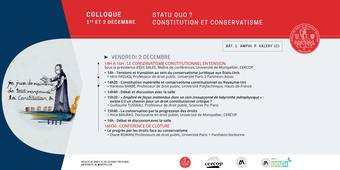 Colloque - Statu quo ?  Constitution et conservatisme - Partie 3