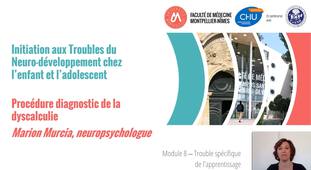 Procédure diagnostique de la dyscalculie – M. MURCIA, Neuropsychologue