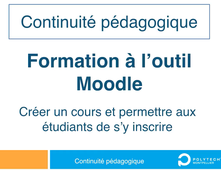 Créer un cours sur Moodle et permettre aux étudiants de s'y inscrire