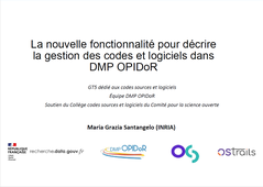La nouvelle fonctionnalité pour décrire la gestion des codes et logiciels dans DMP-OPIDoR.mp4