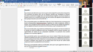 TD écrit 2 du 18 janvier 2021. Didier  Delignières