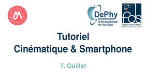 Tutoriel 1 - Cinématique et Smartphone