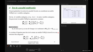 Econométrie Multivariée - Cours 5 (2ème partie)