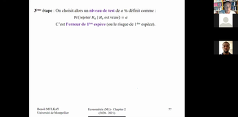 Econométrie (M1) - Cours 6