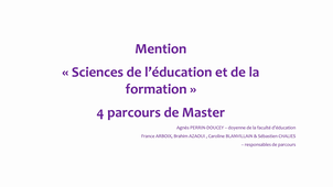 JPO - 4 parcours de Master mention 