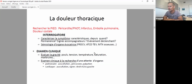 Classe virtuelle - Urgences en oncologie (Dr S. EL AOUADI)