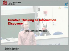 INFORSID 2012, 30ème édition Montpellier : conférence de M. Maiden Neil 'Creative Thinking as Information Discovery'.