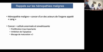 Classe virtuelle - Parcours de soins en onco-hématologie et unité d'intensification (Dr Herbaux, CHU de Montpellier)