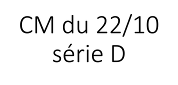 CM HLPH101 série D 22/10 08h00