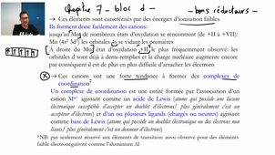 Chapitre 7 - Les complexes de coordination
