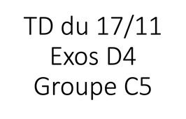 TD HLPH101 groupe C5 17/11 15h00