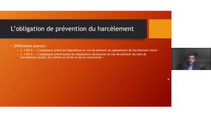 Cadre jur. Contentieux des harcèlements - L. de MONTVALON