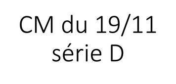 CM HLPH101 série D 19/11 08h00