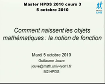 Master HPSD 2010 cours 3.