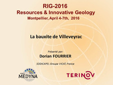 Resources & Innovative Geology 2016 : Dorian Fourrier