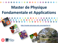 Master de Physique - Présentation générale