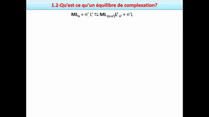 Visio 7.1 - Partie 1- Chapitre 6.1- complexe-equilibre complexation