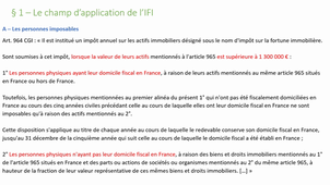 Chapitre 3 Section 2 La détention du patrimoine - IFI