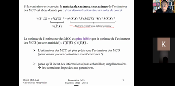 Econométrie (M1) - Cours 7