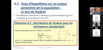Econométrie (L3) - Cours 4 (25 janvier 2021)