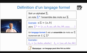 Définition des langages formels